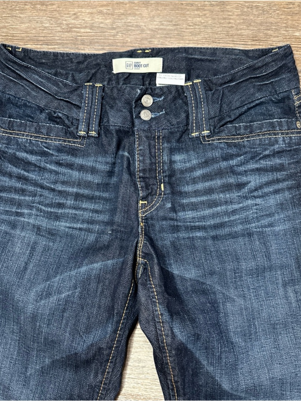 GAP Dark Blue Flare Jeans size 10 Extra Tall - Picture 3 of 12